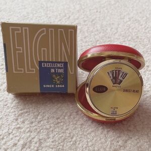 Vintage Elgin Digital Travel Alarm Clock Luminous Made in Japan Direct Read